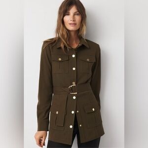 Black House Black Market Twill Belted Utility Shacket